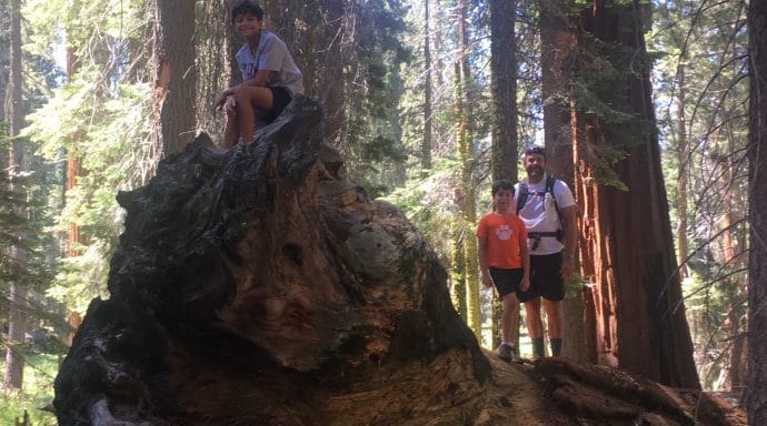 The boys in Sequoia National Park when Tyler was in the 4th grade.