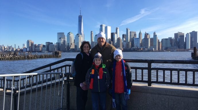 Liberty Park in New Jersey offers a great view of the NYC skyline.