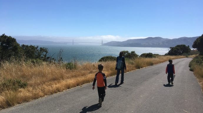 The Perimeter Loop affords amazing views of the Golden Gate bridge and Marin Headlands.