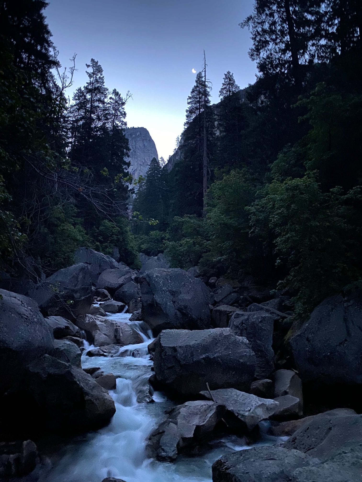 You begin your hike by climbing up the Mist Trail past the Vernal and Nevada Falls.