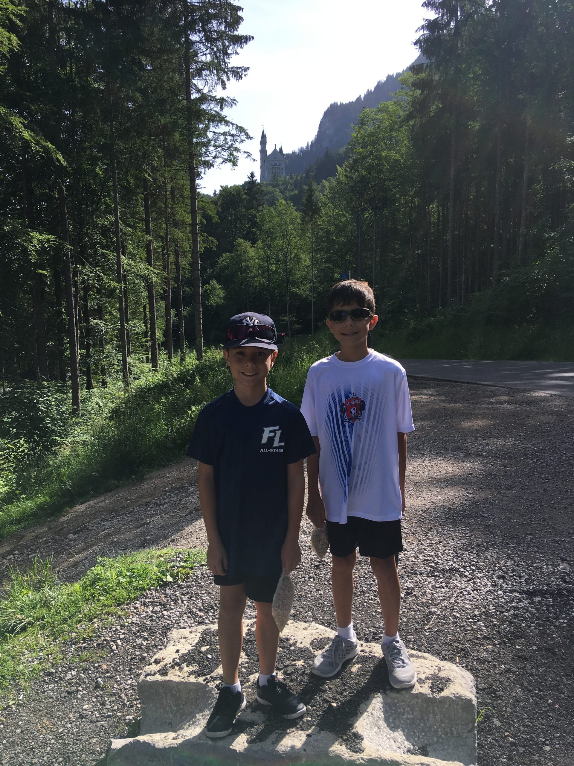 On the hike, you can see the castle perched on top of the hill.